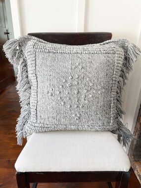 SERENA & LILY grey Montecito outdoor pillow cover
